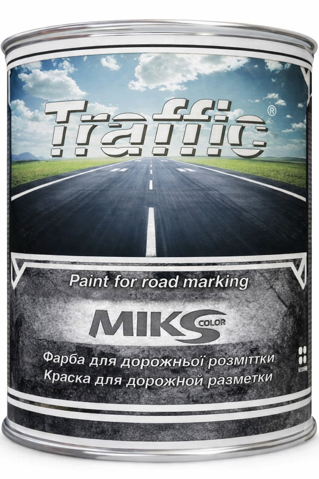 Фарба Traffic ТМ Miks Color для дорожньої розмітки білий мат 12 кг